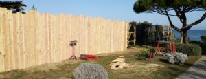 Entreprise menuiserie Oléron, palissade en bois
