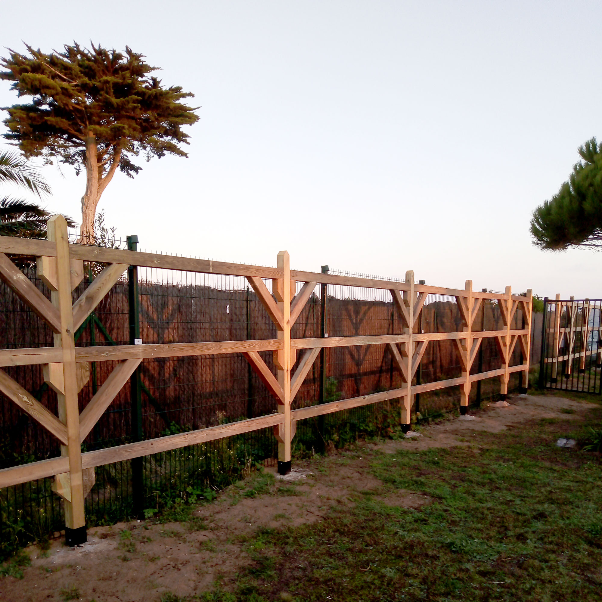 TBO menuiserie Palissade, structure de palissade en bois